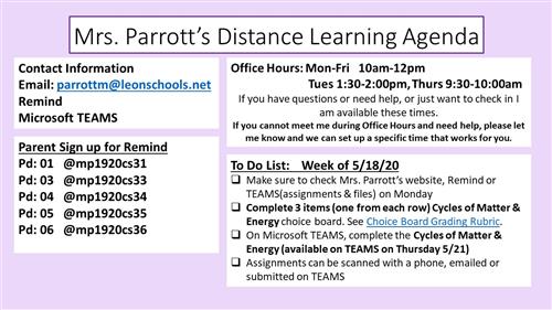 Distance Learning Week of 5_18 